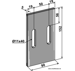 Abstreifer für Packerwalze 300142N Eberhardt Nachbau