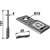 Couteau pour faucheuse PÖTTINGER 434986 adaptable - Blacksteel©