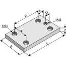 Plaque 130 x 100 x 10 mm pour cultivateur adaptable