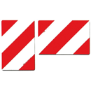 Jeu de 2 plaques réfléchissantes 282 x 423 mm zingué pour tracteur adaptable