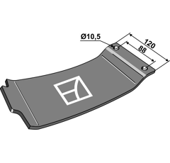 Gleitkufe für Mähwerk VICON VN90066591 Nachbau