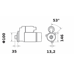 Anlasser IS 1081 / 24V 5,50KW Z10 Mahle-Iskra-Letrika 10 Zähne