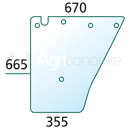 Vitre de porte pour tracteur FENDT 205810030111 adaptable