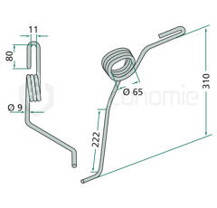 Peigne droit pour semoir LEMKEN 3537056 adaptable
