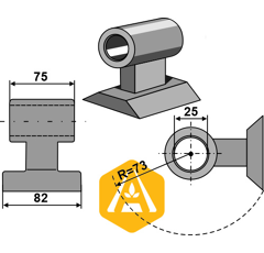 Marteau pour broyeur FERRI 0901201 adaptable - Blacksteel©