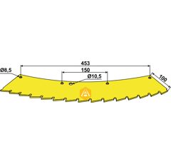 Lame de scie pour mélangeuse KEMPER 53030 adaptable - Blacksteel©