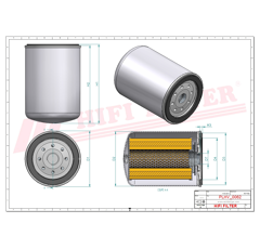 Filtre hydraulique adaptable HIFI FILTER SH70008