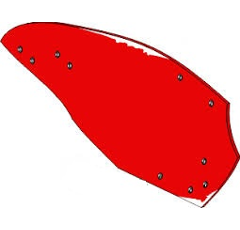 Versoir droit 14’’/16'' pour charrue KVERNELAND KK063212 adaptable - BlackSteel©