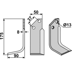 Fräsmesser - links JNC02L JNC Nachbau