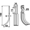 Fräsmesser Links 190 x 30 Hako Nachbau