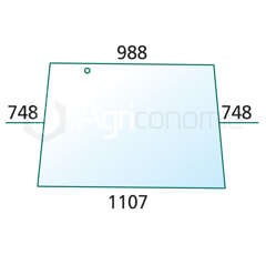 Pare-brise clair pour machine agricole FENDT 178810110010 adaptable