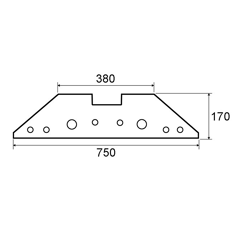 Contre sep réversible pour charrue KVERNELAND 073609F origine