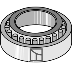 Cojinete de bolas Ø 40 mm adaptable - BlackSteel©