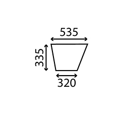 Vitre pour pour tracteur MASSEY FERGUSON 3582739M1 adaptable