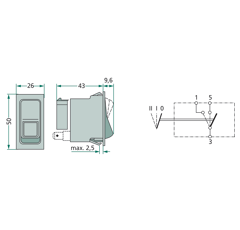 Interrupteur à bascule HELLA pour tracteur FENDT 511027 adaptable
