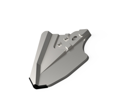 Pointe de soc type ROTEC Gauche avec plaquettes carbure AMAZONE 974401 adaptable