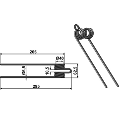 Pick-Up Zinken Ø6,5 - PZ69 | PZ-Zweegers - Nachbau