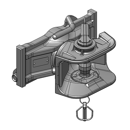 Zugmaul manuell,W= 325 S26, Ø 38 mm Bolzen, CH-I, Schwarz    