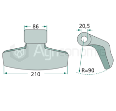 Marteau 86x210 TR20,5 - BlackSteel©
