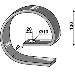 Ressort de renforcement dim 130 x 40 mm adaptable AMAZONE