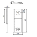 KM-Klinge links 120x49x4 mm ORIGINAL 434975OR Pöttinger Original 
