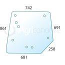Vitre arrière gauche pour MASSEY FERGUSON 3715438M1 adaptable