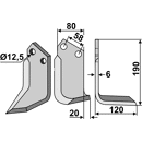 Fräsmesser Rechts 190 x 80 Sauerburger Nachbau