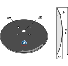 Disco liso ?710x8 para cultivador MCCORMICK adaptable - Blacksteel©