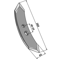 Soc double pointe pour cultivateur KVERNELAND KK193570 adaptable 