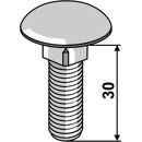 Flachrundschraube 603/12x30 8.8- galvanisch verzinkt 