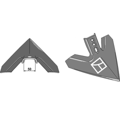 Soc triangulaire pour cultivateur KOCKERLING 900863 adaptable - Blacksteel©