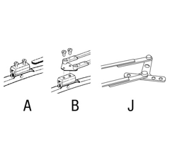 Balai d'essuie-glace pour machine agricole JOHN DEERE - MANITOU - MERLO 03212450 - 054557 adaptable