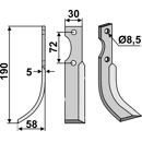 Fräsmesser Links 190 x 30 Nibbi Decimo Nachbau