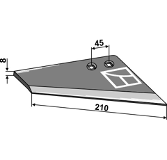 Aileron droite pour RABE 6336.16.04 adaptable - BlackSteel©