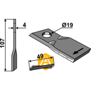 Couteau pour faucheuse PÖTTINGER 434986 adaptable - Blacksteel©