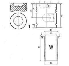 Ensemble chemise et piston pour tracteur ZETOR S64378 adaptable
