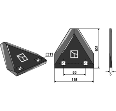 Couteau pour mélangeuse BELAIR 57243 adaptable - Blacksteel©
