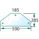 Vitre arrière pour machine agricole CASE IH 3224315R1 adaptable