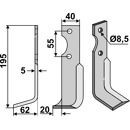 Fräsmesser Links 195 x 40  Bocchini Nachbau