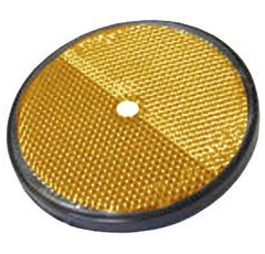 Catadioptre rond orange ø 60 mm - autocollant pour tracteur adaptable