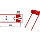 Dent de pick-up pour presse à balle WELGER 0940.53.02.00 adaptable - BlackSteel©
