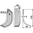 Fräsmesser Rechts 176 x 60 Valpadana Nachbau