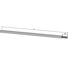 Welle 2620 x 26 x 26 mm Nachbau