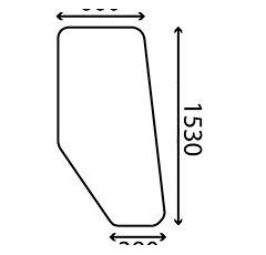 Vitre de porte pour tracteur CLAAS 7700.017.132 adaptable