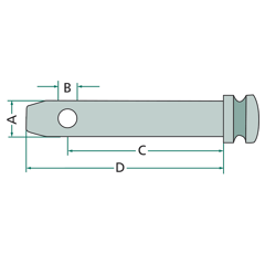 Piton catégorie 1 - Ø 19 mx 95 mm adaptable