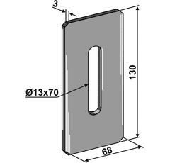 Abstreifer für Packerwalze 51F101 Feraboli Nachbau