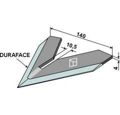 Cœur 140 x 4 mm pour bineuse STEKETEE 405714 adaptable | renforcé - BlackSteel©