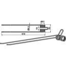 Dent de fenaison gris pour andaineur KUHN 57518500 adaptable - BlackSteel©