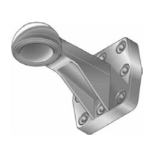 Kugelzugöse Kugel 80,Flanschmaß 145x145 mm, Schwarz  Rockinger