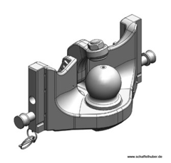 Kugeleinsatz Kugel 80,W= 329 S30, Guss, Schwarz 